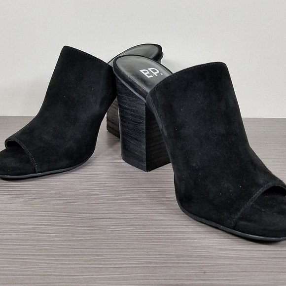 BP. Tale 2 Mule Sandal, Black Suede, Womens Size 5.5 M - Picture 4 of 10